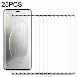 For Honor 300 Ultra 25pcs 9H HD 3D Curved Edge Tempered Glass Film(Black)