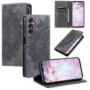 For Samsung Galaxy A05s Totem Embossed Magnetic Leather Phone Case(Grey)