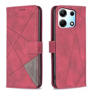 For Infinix Note 30 5G Magnetic Buckle Rhombus Texture Leather Phone Case(Red)