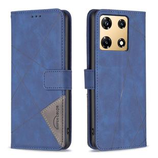 For Infinix Note 30 Pro Magnetic Buckle Rhombus Texture Leather Phone Case(Blue)