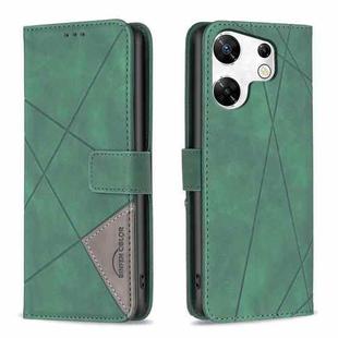 For Infinix Zero 30 4G Magnetic Buckle Rhombus Texture Leather Phone Case(Green)