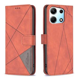 For Infinix Zero 30 5G Magnetic Buckle Rhombus Texture Leather Phone Case(Brown)