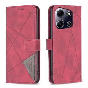 For Infinix Note 30i Magnetic Buckle Rhombus Texture Leather Phone Case(Red)