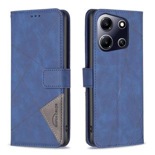 For Infinix Note 30i Magnetic Buckle Rhombus Texture Leather Phone Case(Blue)