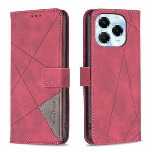 For Infinix Note 40X 5G Magnetic Buckle Rhombus Texture Leather Phone Case(Red)