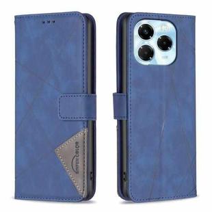 For Infinix Note 40X 5G Magnetic Buckle Rhombus Texture Leather Phone Case(Blue)