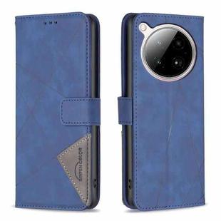 For Infinix Zero 40 4G Magnetic Buckle Rhombus Texture Leather Phone Case(Blue)