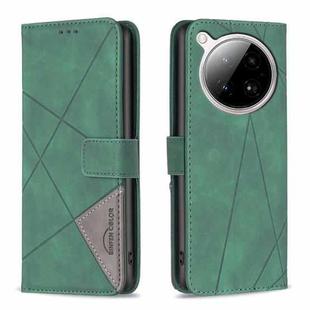 For Infinix Zero 40 4G Magnetic Buckle Rhombus Texture Leather Phone Case(Green)