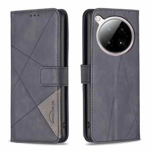 For Infinix Zero 40 4G Magnetic Buckle Rhombus Texture Leather Phone Case(Black)