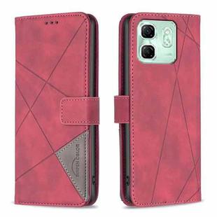 For Infinix Smart 9 / Hot 50i Magnetic Buckle Rhombus Texture Leather Phone Case(Red)