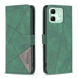 For Infinix Smart 9 / Hot 50i Magnetic Buckle Rhombus Texture Leather Phone Case(Green)