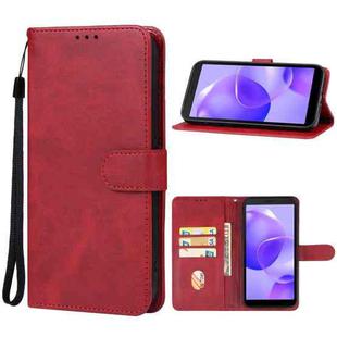 For TCL 502 Leather Phone Case(Red)