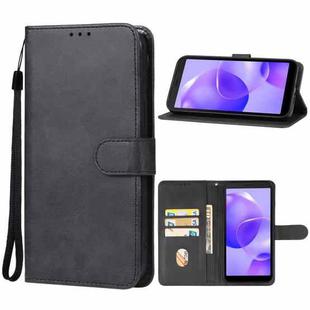 For TCL 502 Leather Phone Case(Black)