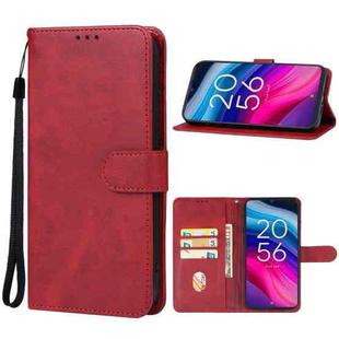 For TCL 505 Leather Phone Case(Red)