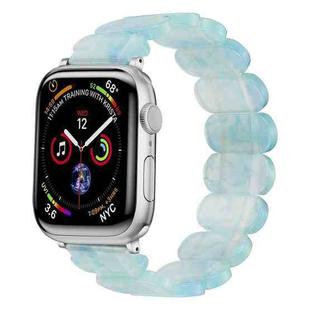 For Apple Watch Series 5 40mm Stretch Rope Resin Watch Band(Ice Green)