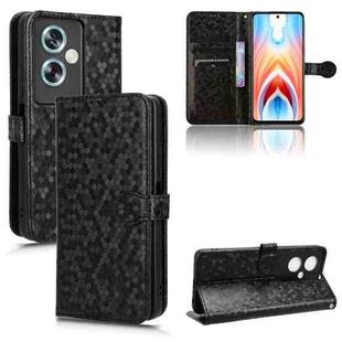 For OPPO A79 5G Global / A2 Honeycomb Dot Texture Leather Phone Case(Black)