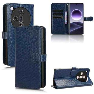 For OPPO Find X7 Honeycomb Dot Texture Leather Phone Case(Blue)