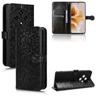 For OPPO A3 Pro 5G Honeycomb Dot Texture Leather Phone Case(Black)