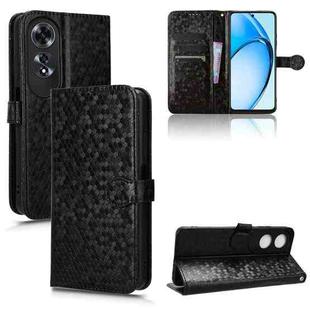 For OPPO A60 4G Honeycomb Dot Texture Leather Phone Case(Black)