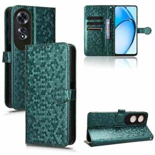 For OPPO A60 4G Honeycomb Dot Texture Leather Phone Case(Green)