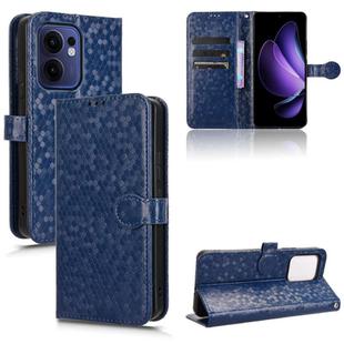 For OPPO Reno13 F 4G / 5G Honeycomb Dot Texture Leather Phone Case(Blue)