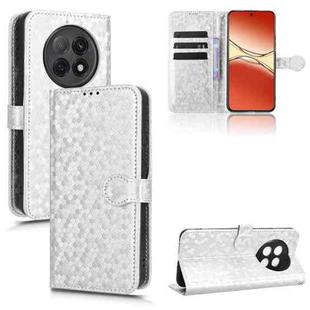 For OPPO F29 Pro 5G Honeycomb Dot Texture Leather Phone Case(Silver)