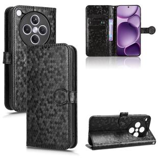 For OPPO Find X8s+ 5G Honeycomb Dot Texture Leather Phone Case(Black)
