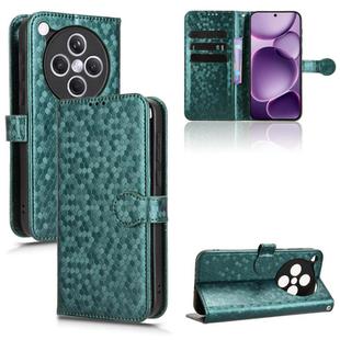 For OPPO Find X8s+ 5G Honeycomb Dot Texture Leather Phone Case(Green)