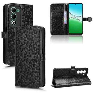 For OPPO A5 5G / 4G Global Honeycomb Dot Texture Leather Phone Case(Black)