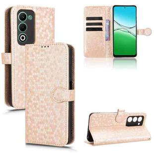 For OPPO A5 5G / 4G Global Honeycomb Dot Texture Leather Phone Case(Gold)
