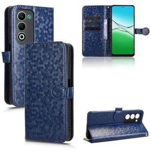 For OPPO A5 5G / 4G Global Honeycomb Dot Texture Leather Phone Case(Blue)