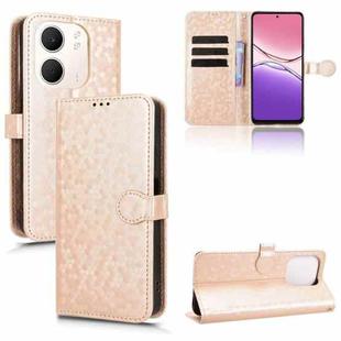 For OPPO A5x 5G / 4G Global Honeycomb Dot Texture Leather Phone Case(Gold)