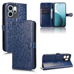 For OPPO Reno14 F 5G Honeycomb Dot Texture Leather Phone Case(Blue)