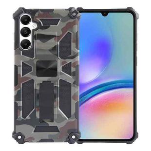 For Samsung Galaxy A05s Camouflage Armor Kickstand TPU + PC Magnetic Phone Case(Army Green)