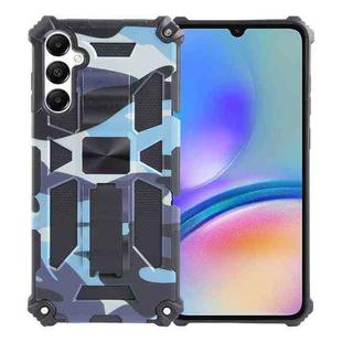 For Samsung Galaxy A05s Camouflage Armor Kickstand TPU + PC Magnetic Phone Case(Light Blue)