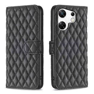 For Infinix Zero 30 4G Diamond Lattice Wallet Flip Leather Phone Case(Black)