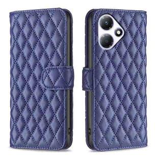 For Infinix Hot 30 Play NFC Diamond Lattice Wallet Flip Leather Phone Case(Blue)