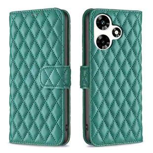 For Infinix Hot 30 Diamond Lattice Wallet Flip Leather Phone Case(Green)