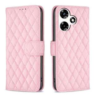 For Infinix Hot 30 Diamond Lattice Wallet Flip Leather Phone Case(Pink)