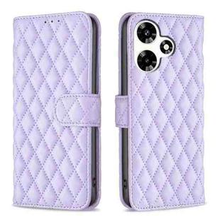 For Infinix Hot 30 Diamond Lattice Wallet Flip Leather Phone Case(Purple)