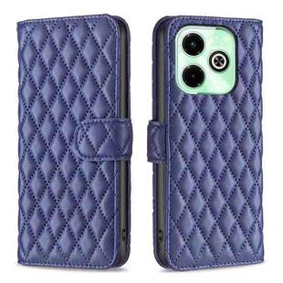 For Infinix Hot 40i Diamond Lattice Wallet Flip Leather Phone Case(Blue)