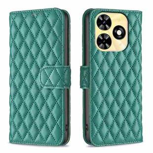 For Infinix Smart 8 Diamond Lattice Wallet Flip Leather Phone Case(Green)