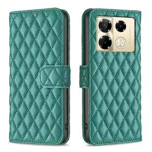 For Infinix Note 40 Pro 4G/5G/40 Pro+ 5G Diamond Lattice Wallet Flip Leather Phone Case(Green)