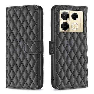 For Infinix Note 40 Pro 4G/5G/40 Pro+ 5G Diamond Lattice Wallet Flip Leather Phone Case(Black)