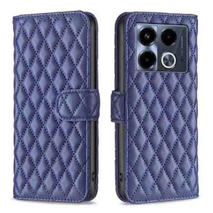 For Infinix Note 40 4G Diamond Lattice Wallet Flip Leather Phone Case(Blue)