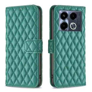 For Infinix Note 40 4G Diamond Lattice Wallet Flip Leather Phone Case(Green)