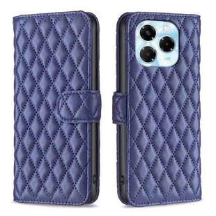 For Infinix Note 40X 5G Diamond Lattice Wallet Flip Leather Phone Case(Blue)