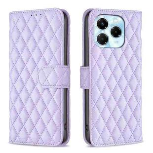 For Infinix Note 40X 5G Diamond Lattice Wallet Flip Leather Phone Case(Purple)