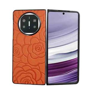 For Huawei Mate X5 Impression Flower Pattern Protective Phone Case(Orange)