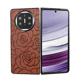 For Huawei Mate X5 Impression Flower Pattern Protective Phone Case(Brown)